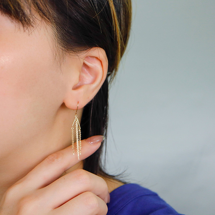 K10YG ピアス_イエローゴールド(sn250264)｜阪神オンライン