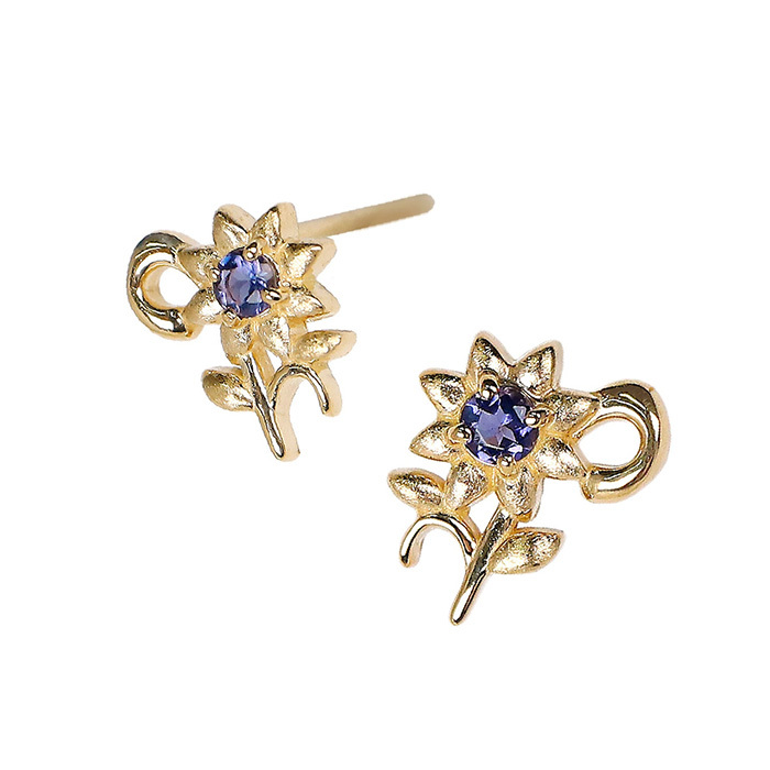 K10YG アイオライト ピアス_イエローゴールド(sn250267)｜阪神