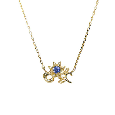 K10YG アイオライト ネックレス_イエローゴールド