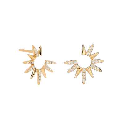 K18PGダイヤモンド ピアス