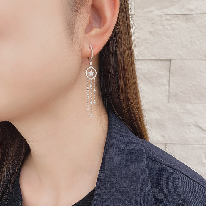 K18WGダイヤモンド ピアス(sn250276)｜阪神オンラインショッピング