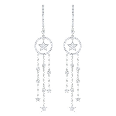 K18WGダイヤモンド ピアス