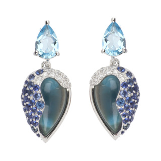 K18WGブルートパーズ ピアス(SCE053347)