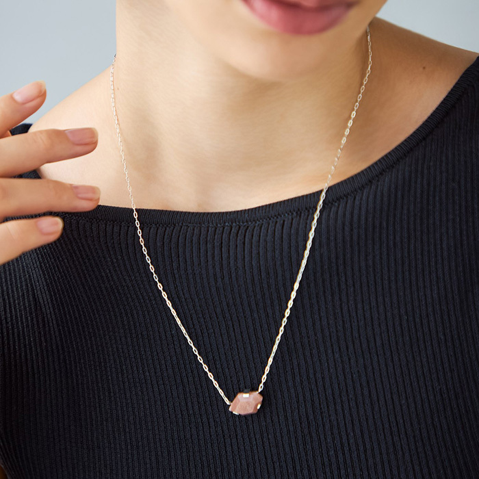 santaku ブラウンジェムストーン ネックレス santaku ブラウンジェムストーン ネックレス santaku ブラウン