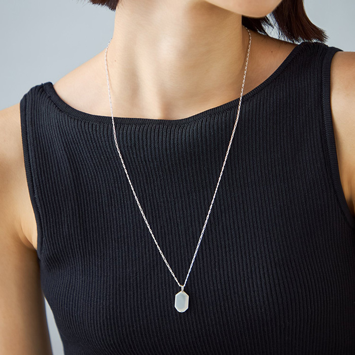 ジェンマジャパンGEMMOVEエナジージェム ネックレス ・プレスレッドのセット ジェムネックレス ムーンストーン_65324 シルバー (sn250305)｜阪神