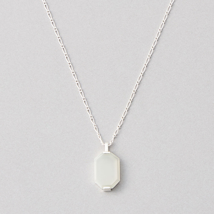 ジェムネックレス ムーンストーン_65324 シルバー (sn250305)｜阪神