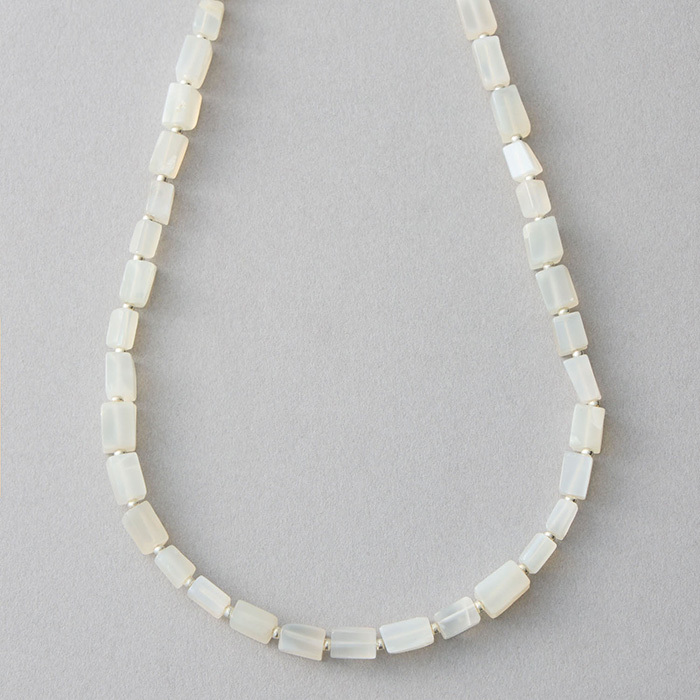 ジェムネックレス ムーンストーン_65327 シルバー(sn250308)｜阪神