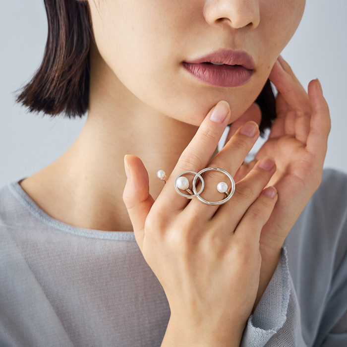 リングセット パール_25204 シルバー(sn250317)｜阪神オンライン