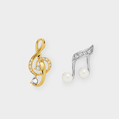 音符 ブローチ 2点セット