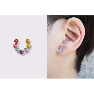 K10YG ホースシューマルチピアス 片耳用【Happy Fortune accessory特集】