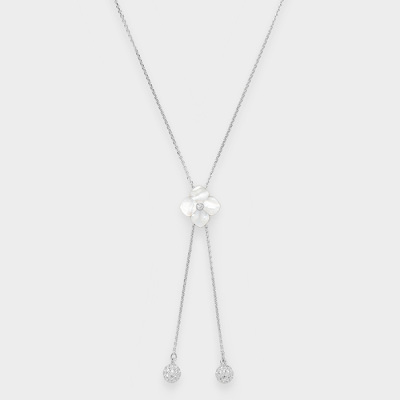 シェルフラワー スライドネックレス【Happy Fortune accessory特集】