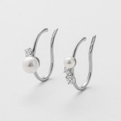 ウェアリング ジルコニア×パール_45924プラチナム