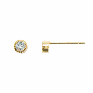 K10YG アクアマリン ピアス