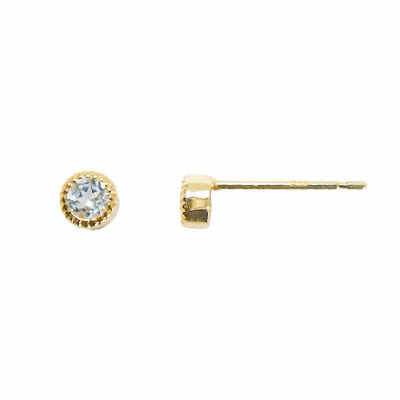 K10YG アクアマリン ピアス