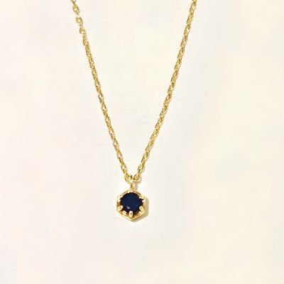 K10YG サファイヤ ネックレス_5L0200