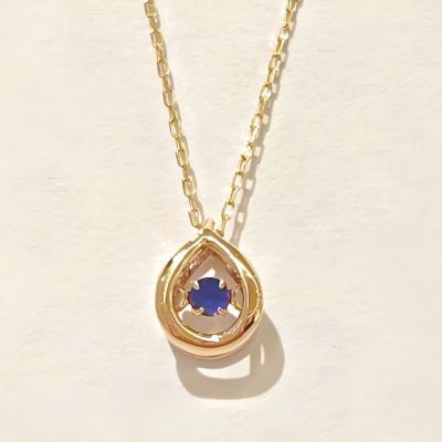 K10YG サファイヤ ネックレス_6C0227