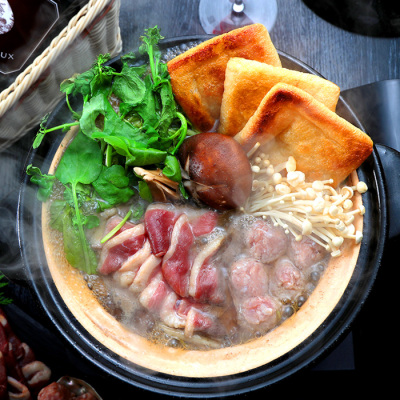 本鴨（バルバリー種）しゃぶ鍋セット十割生蕎麦付き≪クール便・冷凍≫