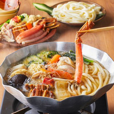 ずわい蟹添え冷凍うどんすき≪クール便・冷凍≫