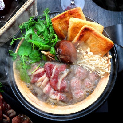 本鴨（バルバリー種）しゃぶ鍋セット 十割生蕎麦付き≪クール便・冷凍≫