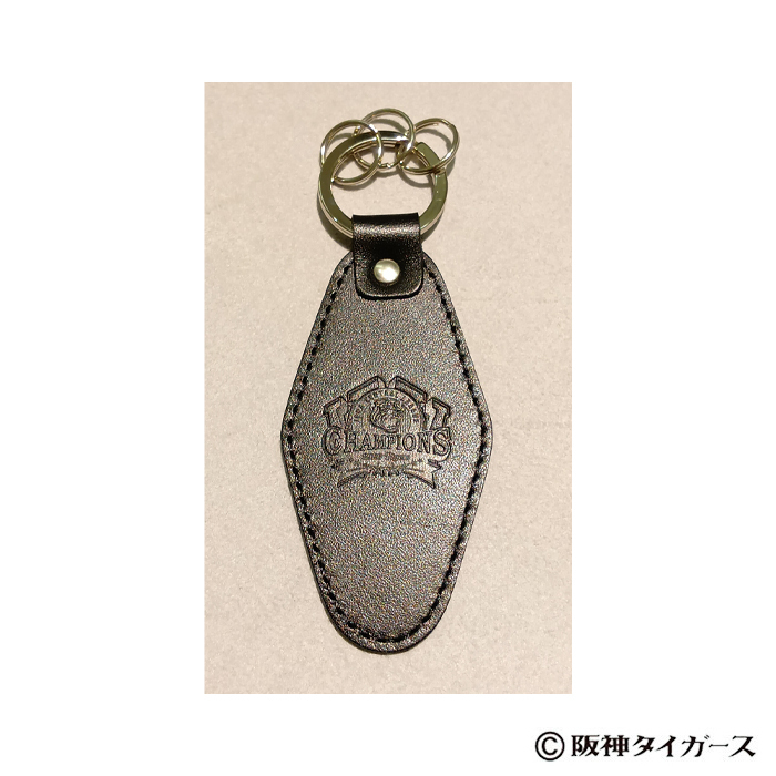 牛革キーホルダー【阪神タイガース リーグ優勝記念ロゴ入り】(ss260026