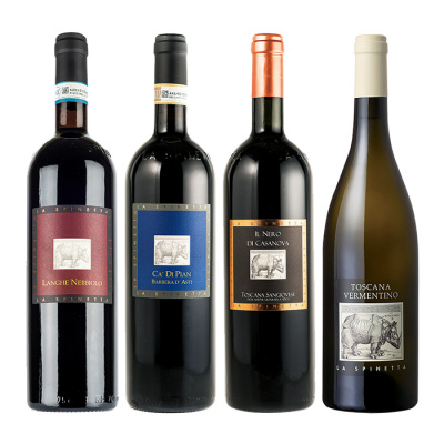 ［P-10］イタリア3スターワイナリー「ラ・スピネッタ」赤白4本セット【大ワイン祭・ちょっと贅沢なワインセット】