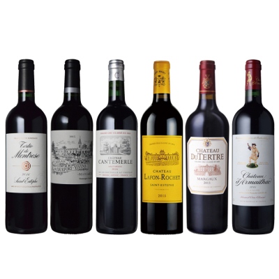 ［P-14］グレートヴィンテージ2015年と2016年の銘醸ボルドーワイン6本セット【大ワイン祭・ちょっと贅沢なワインセット】