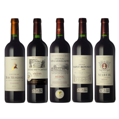 8-D 飲み頃ボルドー・メドック赤ワイン5本セット≪クール便≫