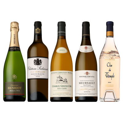 8-O 「フランスの爽快ワイン」泡・白・ロゼ５本セット≪クール便≫