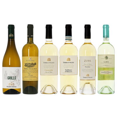 ［ブース：15］イタリア白ワイン用土着品種飲み比べ6本セット≪クール便・冷蔵≫【大ワイン祭・各ブースおすすめワインセット】