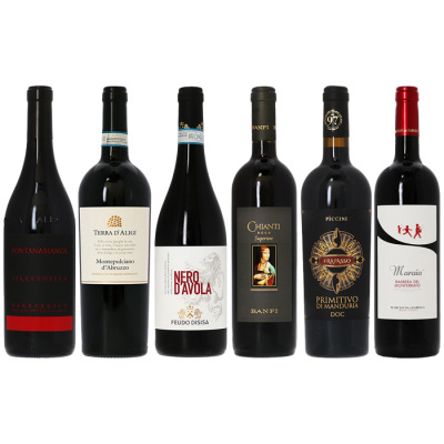 P-31］イタリア赤ワインを満喫する6本セット【大ワイン祭・ちょっと