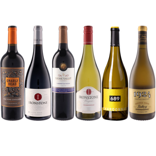 阪神のワイン ［P-43］樽熟濃厚含むアメリカ紅白6本セット【大ワイン祭・ちょっと贅沢なワインセット】（11月の新着）