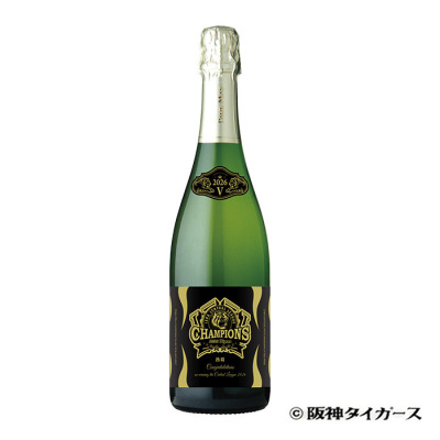 阪神タイガース　優勝記念ロゴラベル　スパークリングワイン【阪神タイガースリーグ優勝記念ロゴ入り】