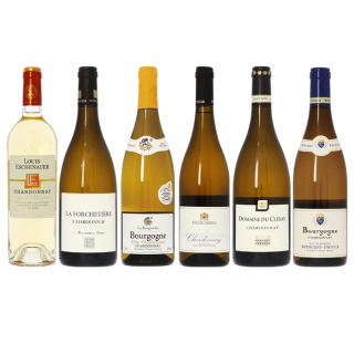 ［P-03］ブルゴーニュ入り、フランス・イタリア産のシャルドネ飲み比べ6本セット【大ワイン祭・ちょっと贅沢なワインセット】