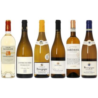 ［P-13］ブルゴーニュ入り、フランス・イタリア産のシャルドネ飲み比べ6本セット【大ワイン祭・ちょっと贅沢なワインセット】