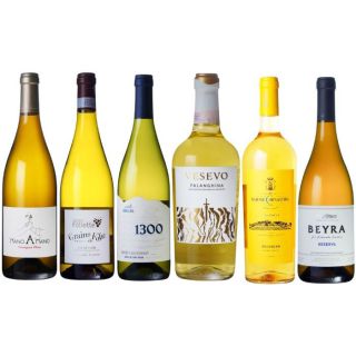 ［P-19］世界の白ワイン飲み比べ6本セット【大ワイン祭・ちょっと贅沢なワインセット】