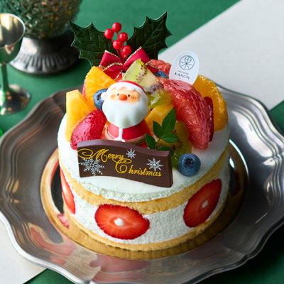 ヴァローナ クリスマスケーキ型 クリスマスガトーショコラ 4号ケーキ クリスマス2025（バラの