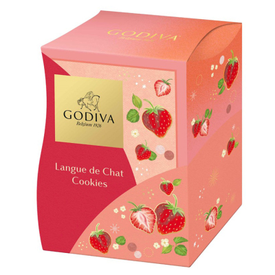 あまおう苺＆ホワイトチョコレートラングドシャクッキー 4枚入＜2月1日から2月14日お届け＞