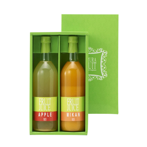 キムラフルーツ フルーツジュース(720ml)詰合せ 2本【A】(ふじりんご・みかん) FD1