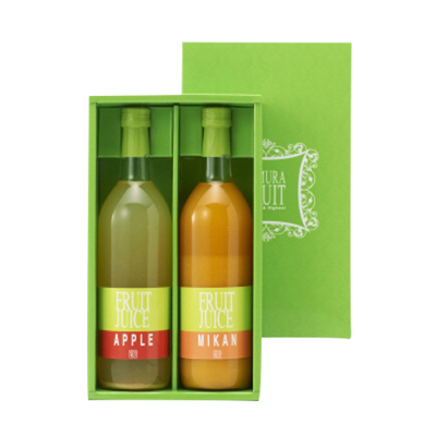 フルーツジュース(720ml)詰合せ 2本【A】(ふじりんご・みかん)
