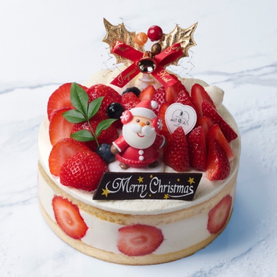 あまおう苺のクリスマスデコ 4号＜12月24日午後5時から午後6時受け取り＞