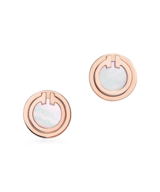 ティファニー T トゥー マザーオブパール サークル ピアス