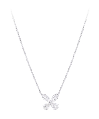 クラシック バタフライ ダイヤモンド ペンダント