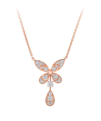 バタフライ ダイヤモンド ペンダント