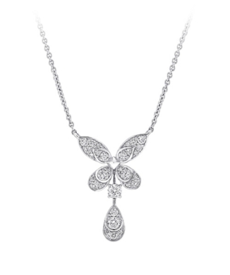 バタフライ ダイヤモンド ペンダント
