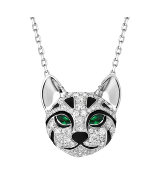 ファジー レオパードキャット ペンダント