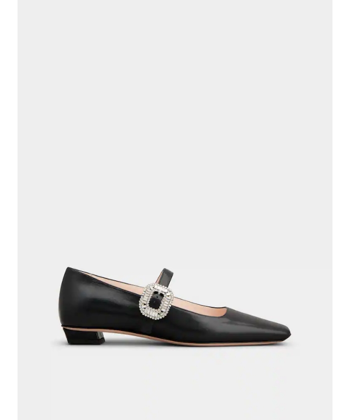 Roger Vivier ブラック レザーバレリーナ　サイズ40 ブラック Woman ゴメッティーヌ レザー バレリーナ