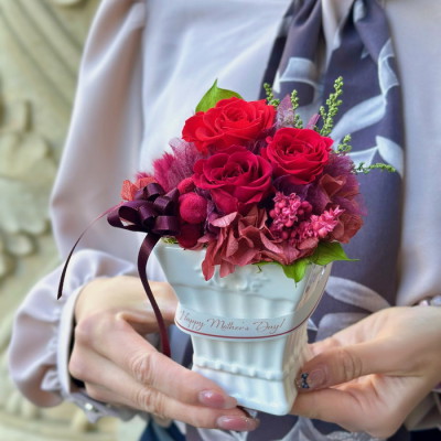 プリザーブドフラワー プティブラン レッド