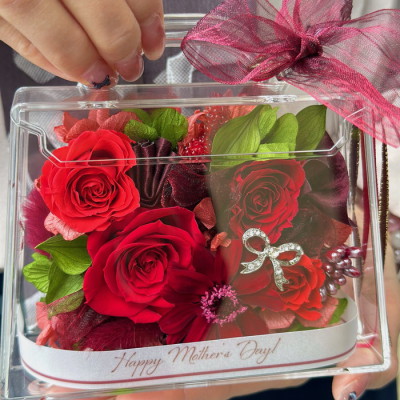 プリザーブドフラワー クレールバック レッド