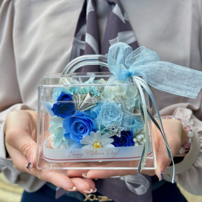 プリザーブドフラワー クレールバック ブルー