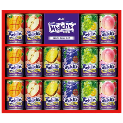 フルーツジュースが16缶入ったギフトボックス。